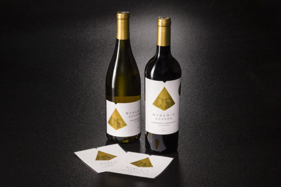 Pyramid Scheme Wine Labels
